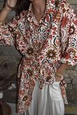 Riad Nights Longline Belted Duster Shirt Rust